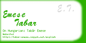 emese tabar business card