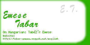 emese tabar business card